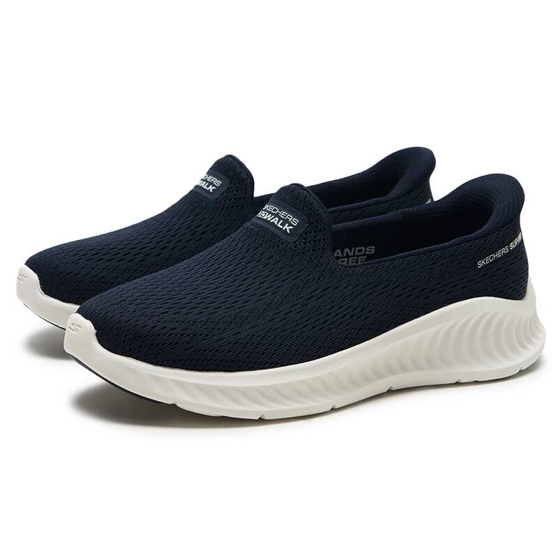 سكيتشرز 125644-NVW حذاء رياضي  - مراجعة Knit Fabric Lace Up Sneakers وسعره